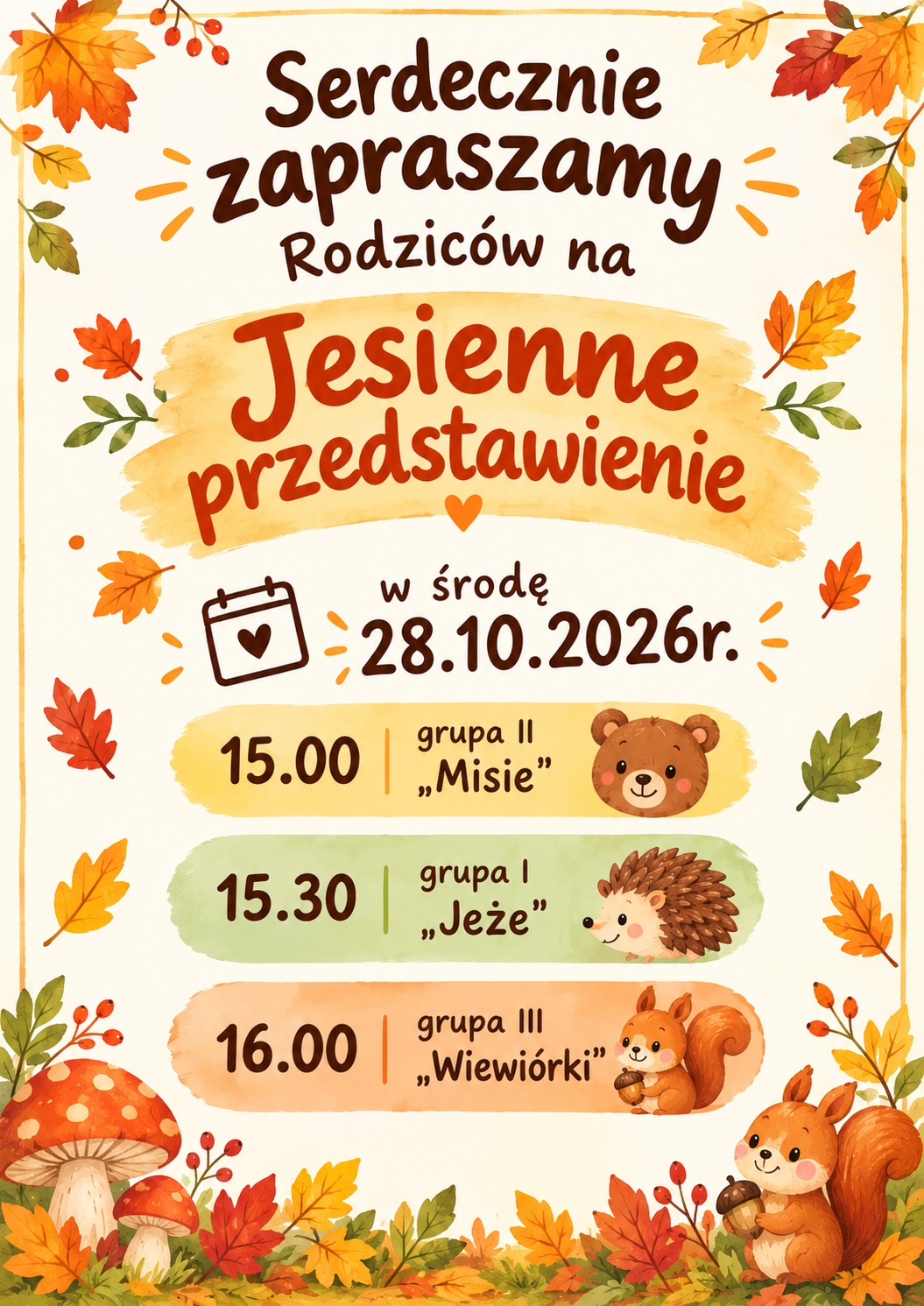 Jesienne przedstawienie